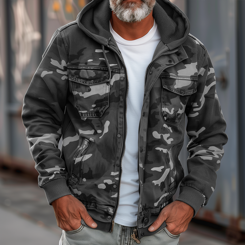 Fabian™ - Herren Cargo Jacke mit Kapuze und Multi-Taschen