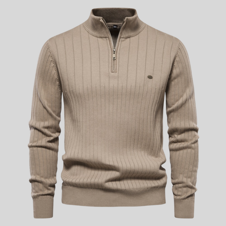 Rhys™ - Muscle Fit Lässig gerippter Pullover