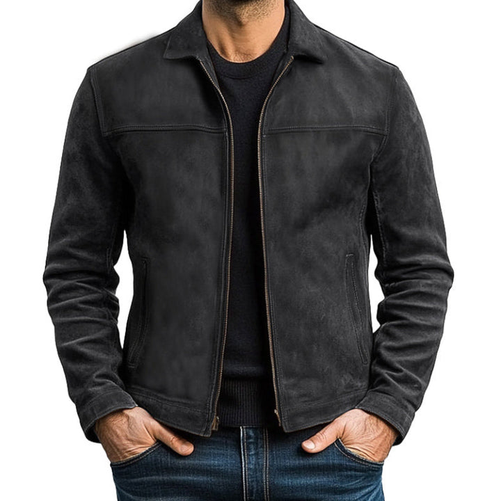 Cornelius™ | Herren Lederjacke mit Reißverschluss