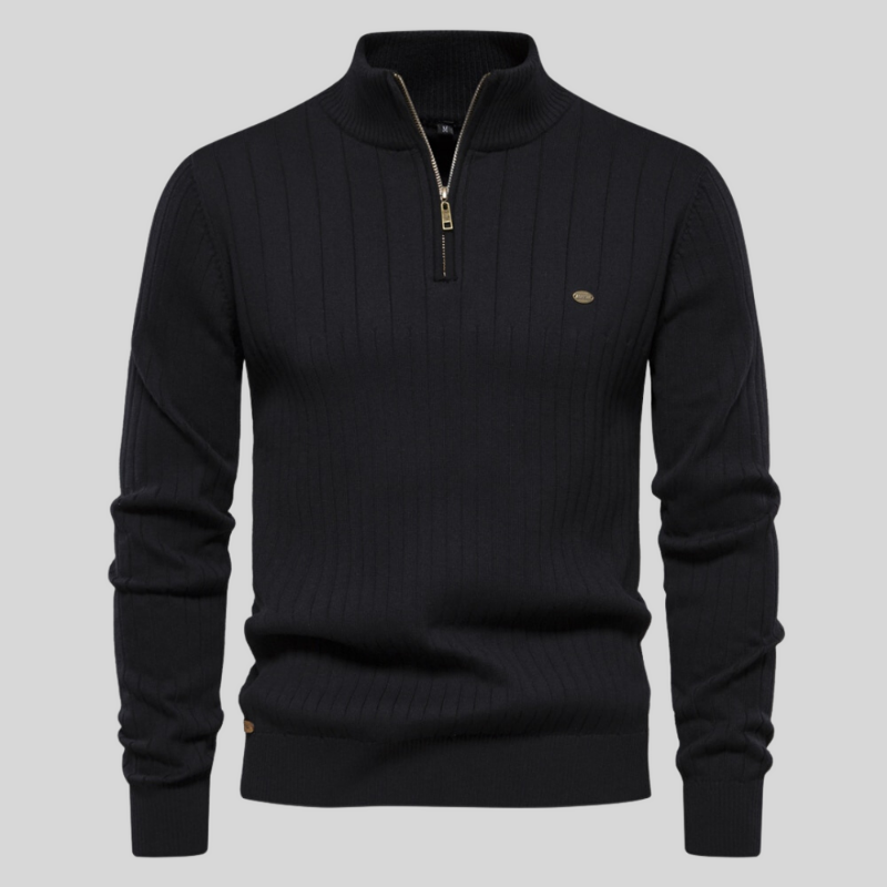 Rhys™ - Muscle Fit Lässig gerippter Pullover