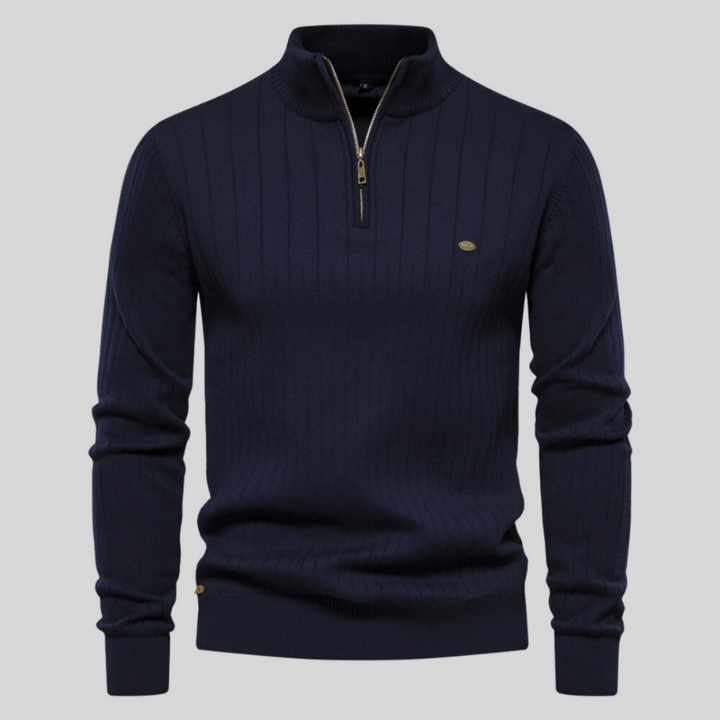 Rhys™ - Muscle Fit Lässig gerippter Pullover