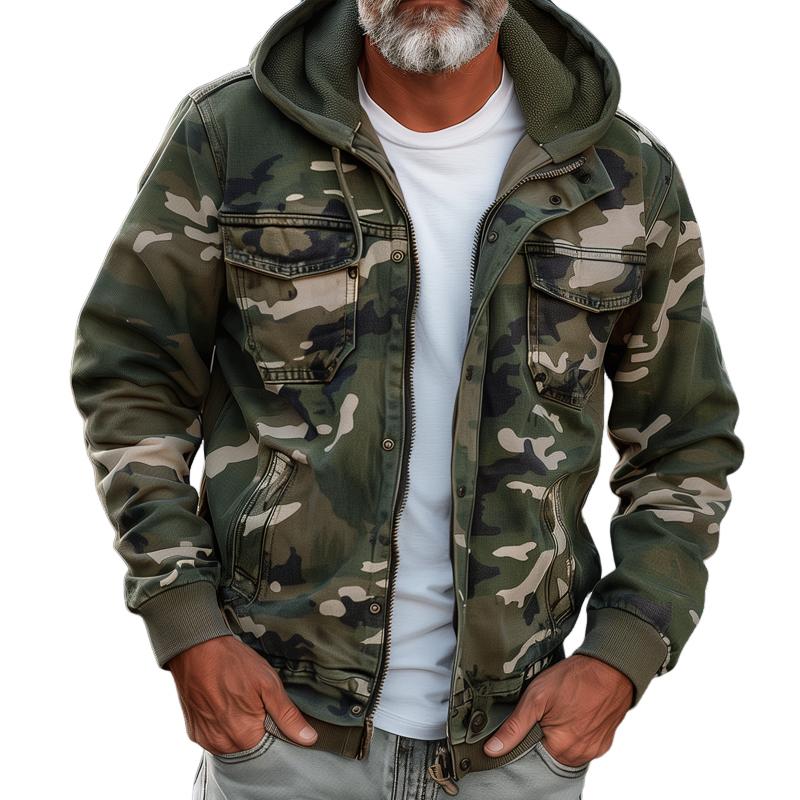 Fabian™ - Herren Cargo Jacke mit Kapuze und Multi-Taschen